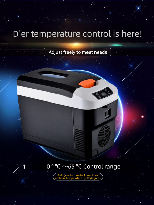 10L Portable Electric Cooler & Warmer Car Fridge with Digital Display 12V/240V Dual Power for Camping Road Trips & Home Office Brown