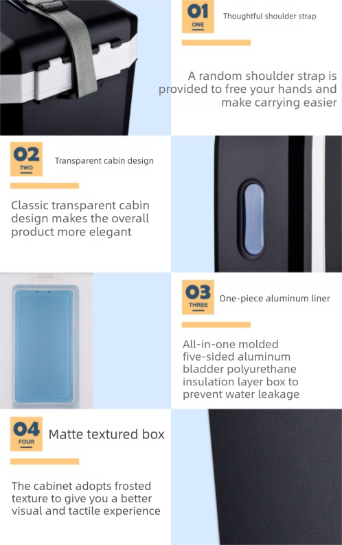 10L Digital Car Fridge Warmer 12V 24V 240V Portable Electric Cooler for Truck Car Home Camping LCD Display Black