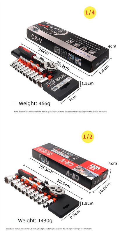 12 Piece 1/2 Inch Drive Ratchet and Metric Socket Wrench Set Heavy Duty Mechanics Tool Kit for Automotive Repair and Industrial Maintenance