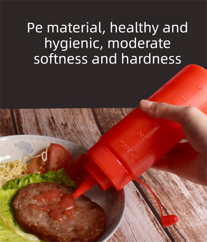 3 PCS Squeeze Sauce Bottle Set 650ml White Red Yellow Leakproof Condiment Dispenser for Salad Dressing Ketchup Mustard