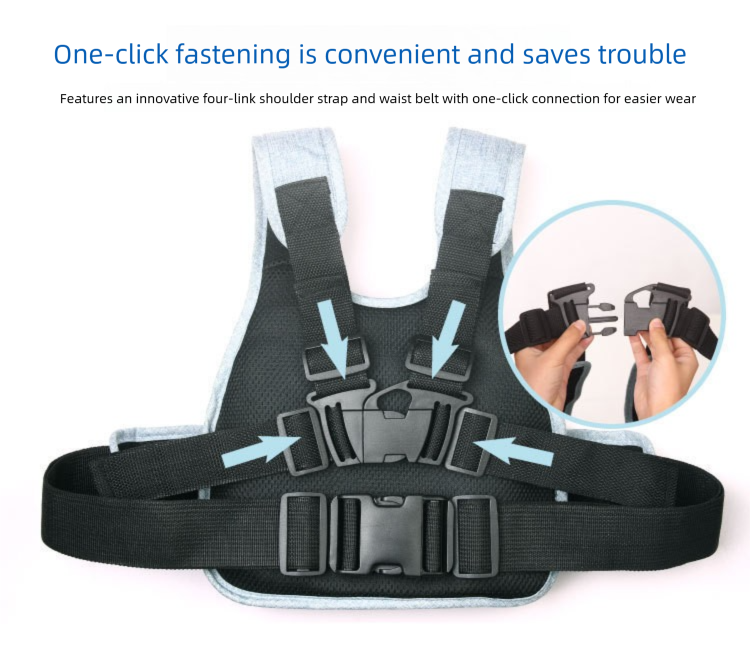Children Motorcycle Safety Harness for Electric Bike Adjustable Kids Security Strap with Storage Bag Pink Anti-Fall Protection Gear Front and Rear Use