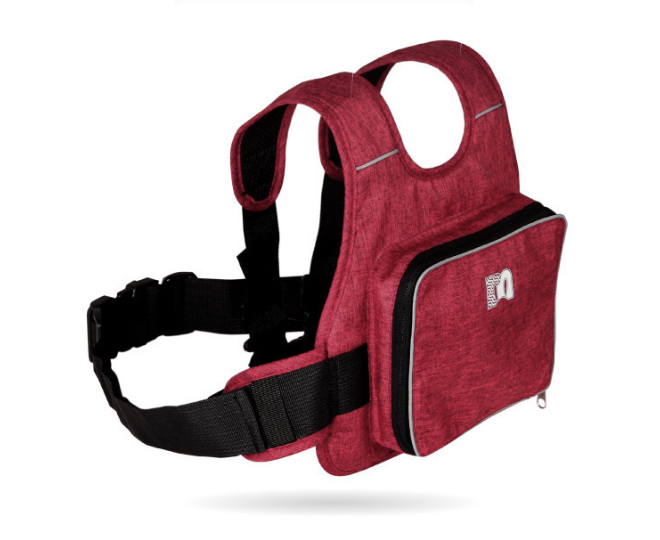 Children Motorcycle Safety Harness for Electric Bike Adjustable Kids Security Strap with Storage Bag Red Anti-Fall Protection Gear Front and Rear Use