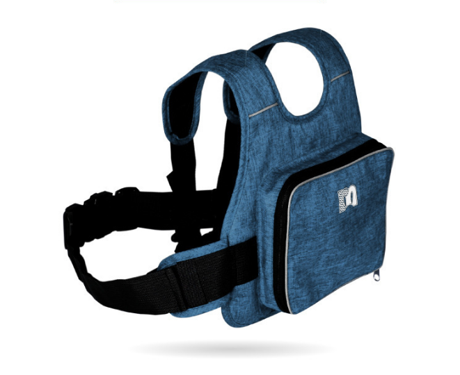 Children Motorcycle Safety Harness for Electric Bike Adjustable Kids Security Strap with Storage Bag Dark Blue Anti-Fall Protection Gear Front and Rear Use
