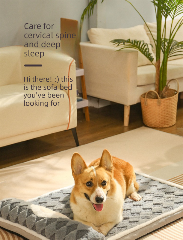 Thickened Soft Pet Bed Mat M Size Light Green Comfortable Dog Sleeping Pad Washable Cushion for Medium Dogs and Cats All Season Home Decor