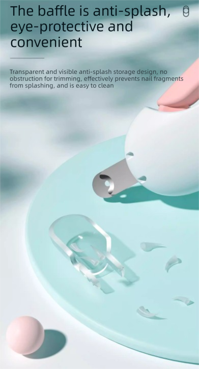 Adjustable Cat Nail Clippers Safety Round Hole Trimmer 1mm-3.5mm Anti-Splash Grooming Tool with File for Kittens & Rabbits Blue