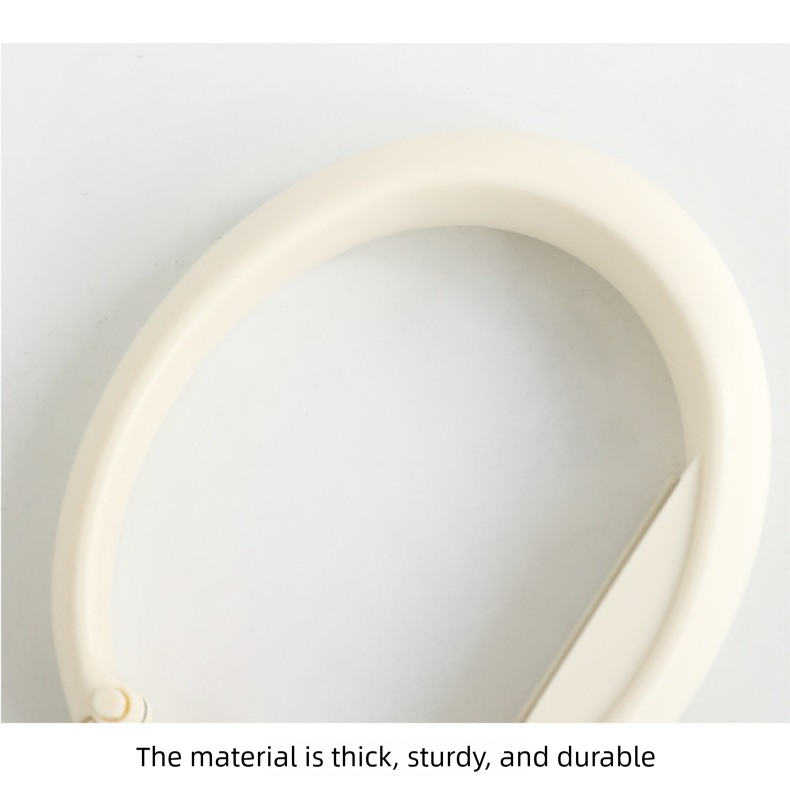 2 PCS Portable Purse Bag Hook Hanger Table Edge Holder Creamy White Foldable Non-Slip Clip for School Desk Office & Cafe