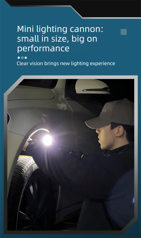 Mini EDC Keychain Flashlight Dual LED Super Bright 750mAh Type-C Rechargeable Magnetic Torch Work Light Black