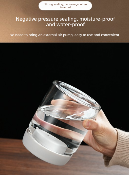 1800ml Extra Large Vacuum Sealed Glass Canister - One-Press Airtight Food Storage Jar - Tall Borosilicate Container for Bulk Coffee, Pasta & Cereal (White Lid)