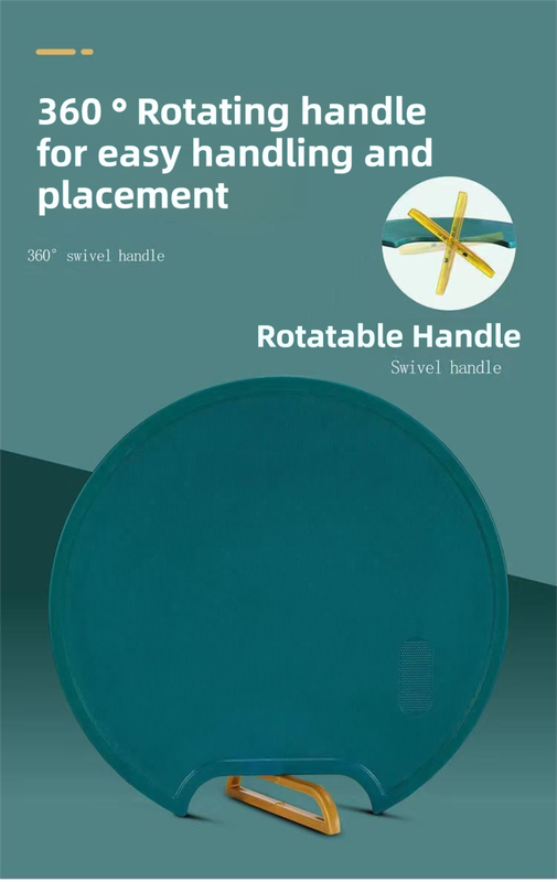 35X35CM Thickened Circular Standable Cutting Board - Food-Grade Double-Sided Kitchen Board with Space-Saving Vertical Storage