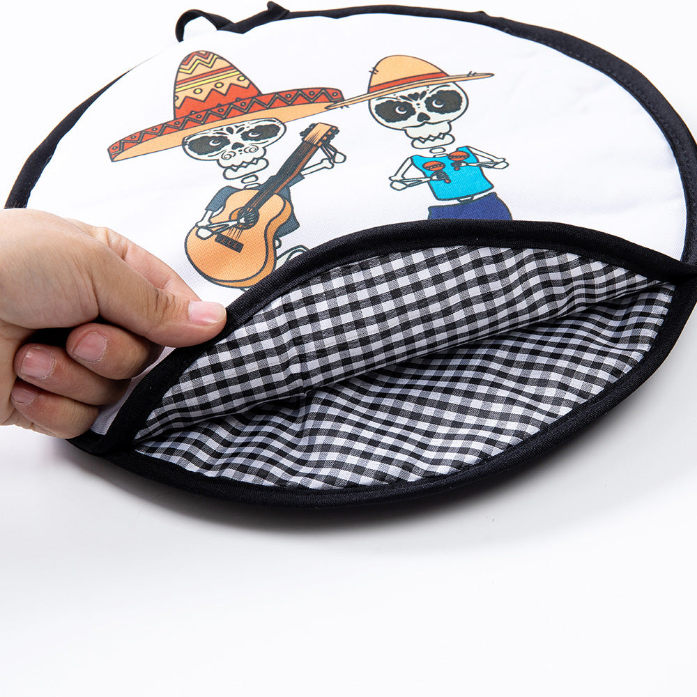 2-Pack 12-Inch Tortilla Warmer Pouch for Soft Tacos, Pancakes & Potatoes (30x30cm, Style 1)