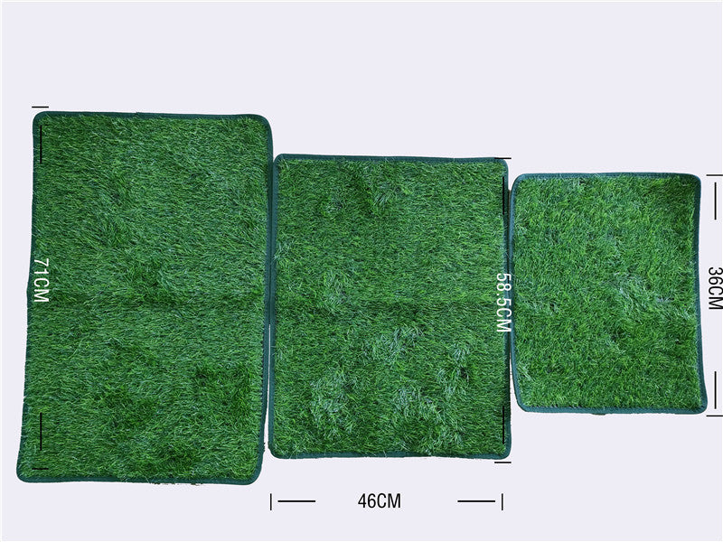 L Size Realistic Artificial Grass Dog Potty Pad - Indoor/Outdoor Pet Training Turf, Easy to Clean PE & TPR Material