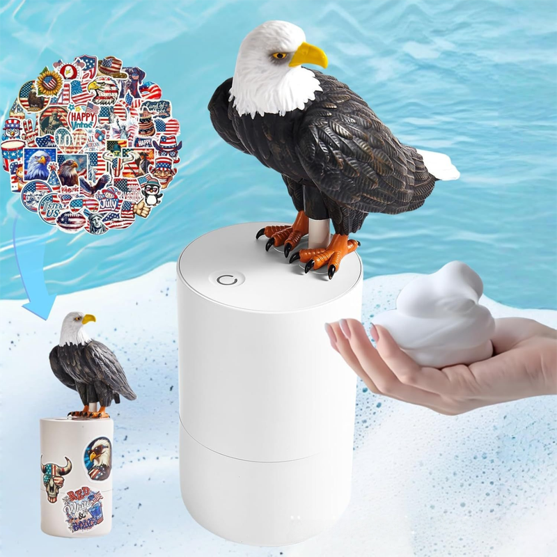 Realistic Eagle Smart Motion Sensor Foam Pump - Touchless Hand Washer with Anti-Glare Technology for Outdoor &amp; Bright Light