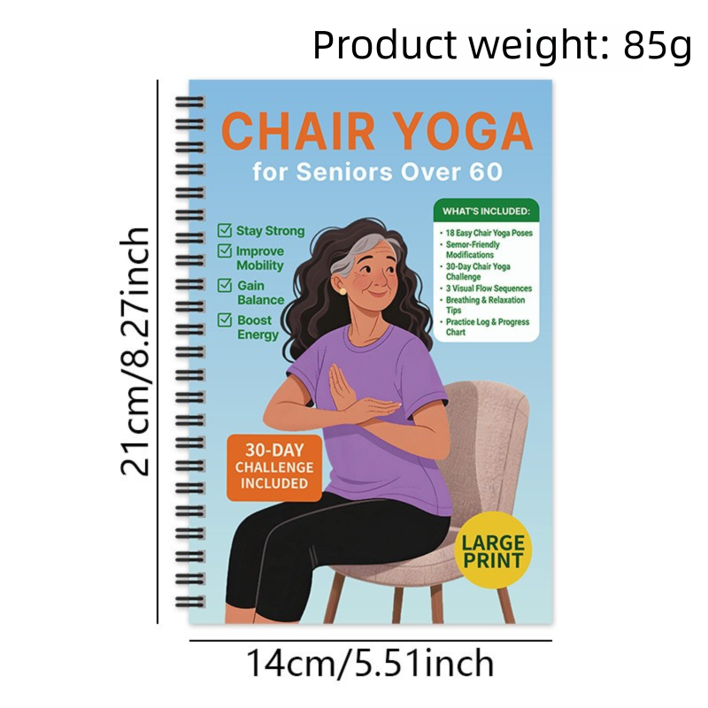(Edition-C)Chair Yoga for Weight Loss Guide for Seniors - Portable &amp; Easy-to-Follow Wellness Workout for Gentlely Fat Burning &amp; Muscle Toning