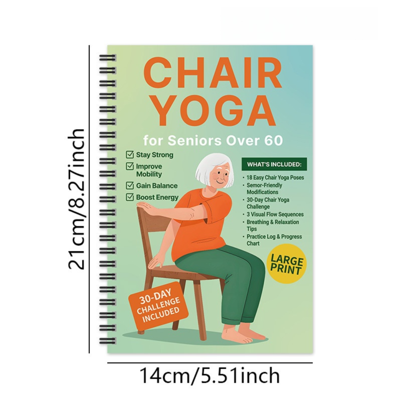 (Edition-D)Chair Yoga for Weight Loss Guide for Seniors - Portable &amp; Easy-to-Follow Wellness Workout for Gentlely Fat Burning &amp; Muscle Toning
