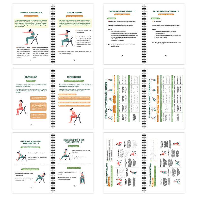 (Edition-D)Chair Yoga for Weight Loss Guide for Seniors - Portable & Easy-to-Follow Wellness Workout for Gentlely Fat Burning & Muscle Toning