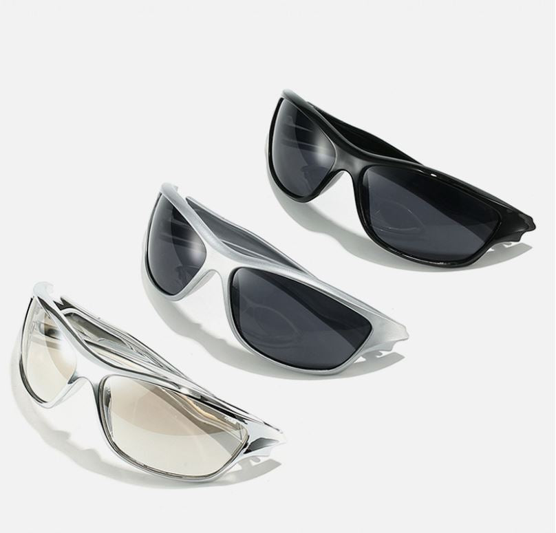 3-Pack Retro Oval Sports Sunglasses - Lightweight UV400 Protection Trendy Sun Glasses for Cycling, Hiking & Streetwear