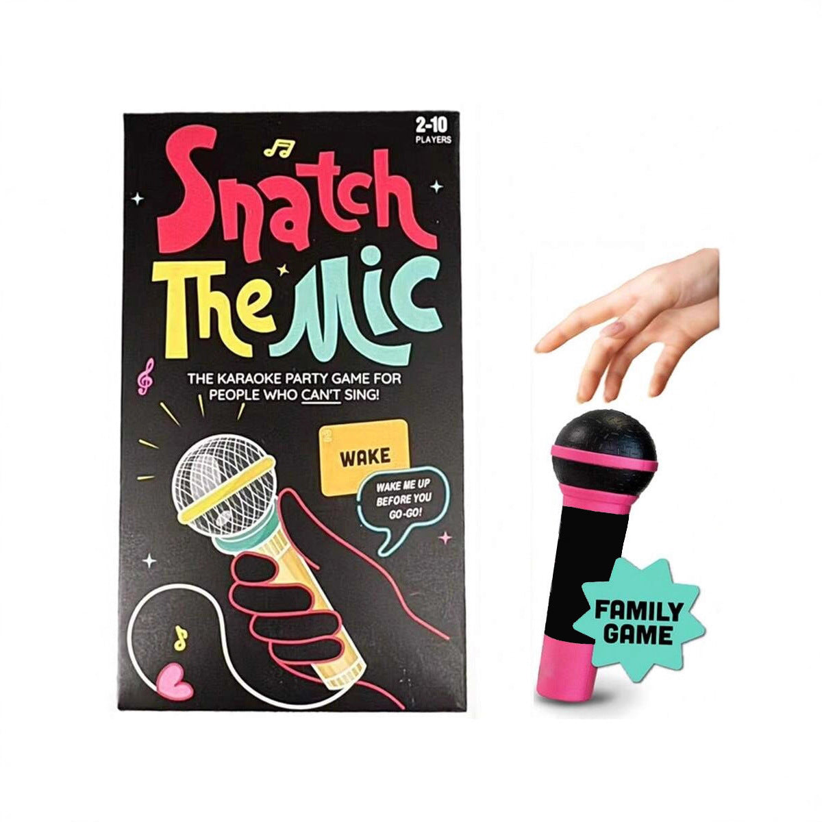Snatch The Mic Music-Party Game - High-Energy Family &amp; Social Interactive Game for All Ages