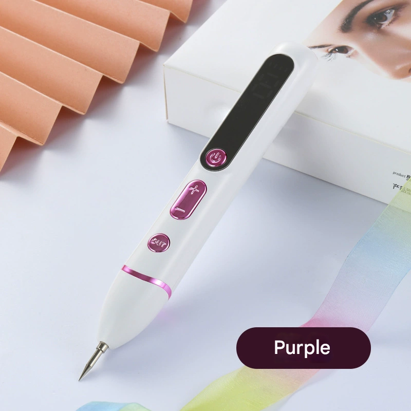 Professional Electric Mole &amp; Dark Spot Remover Pen - Advanced Plasma Ion Technology for Seamless Skin Tag &amp; Freckle Removal (Purple)