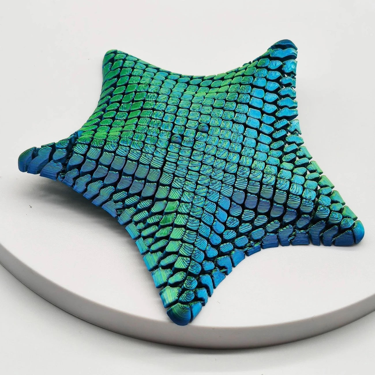 Laser Green 3D-Printed Articulated Starfish Fidget Toy for Stress Relief - Eco-Friendly 12cm Sensory Toy for Kids & Adults