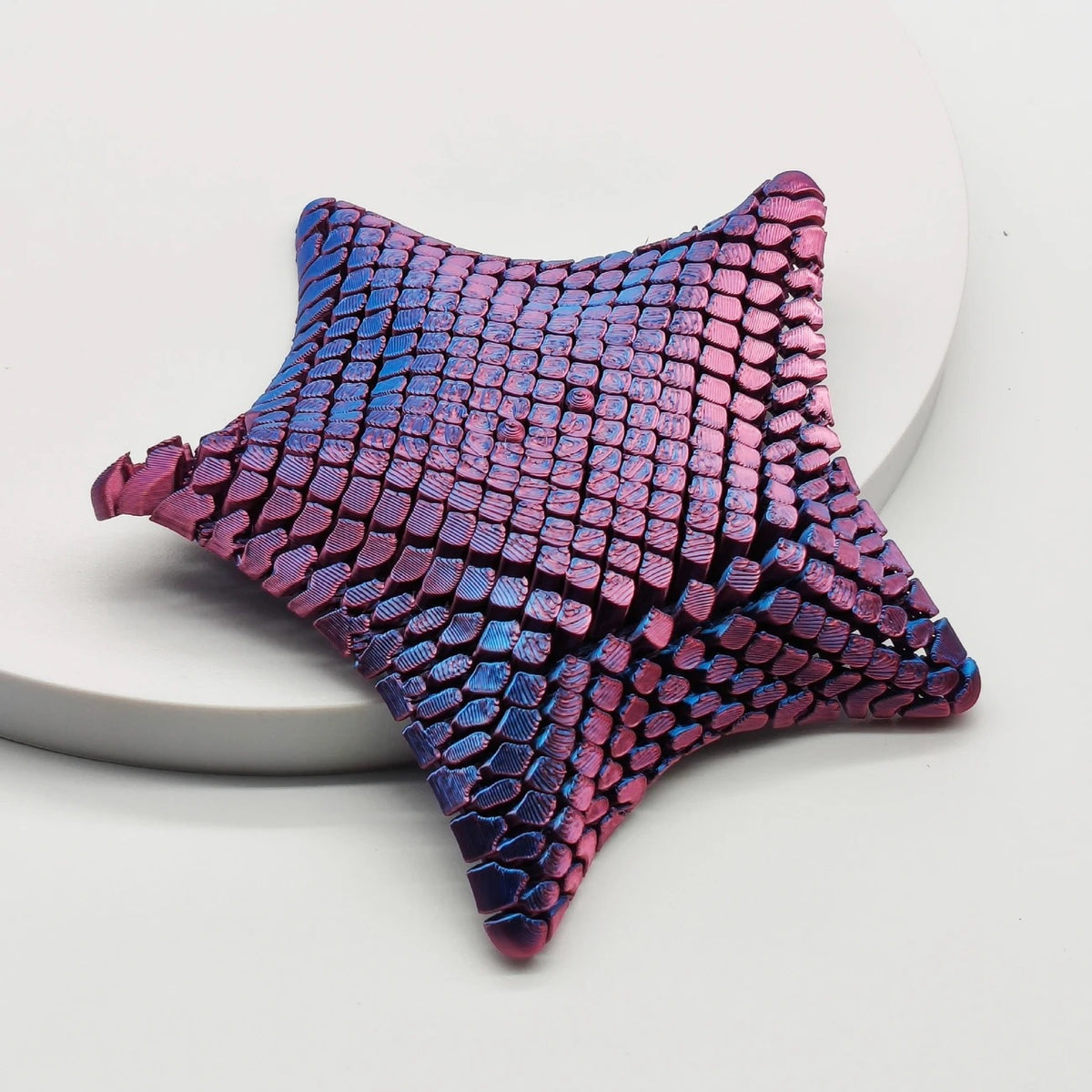 Laser Purple 3D-Printed Articulated Starfish Fidget Toy for Stress Relief - Eco-Friendly 12cm Sensory Toy for Kids &amp; Adults