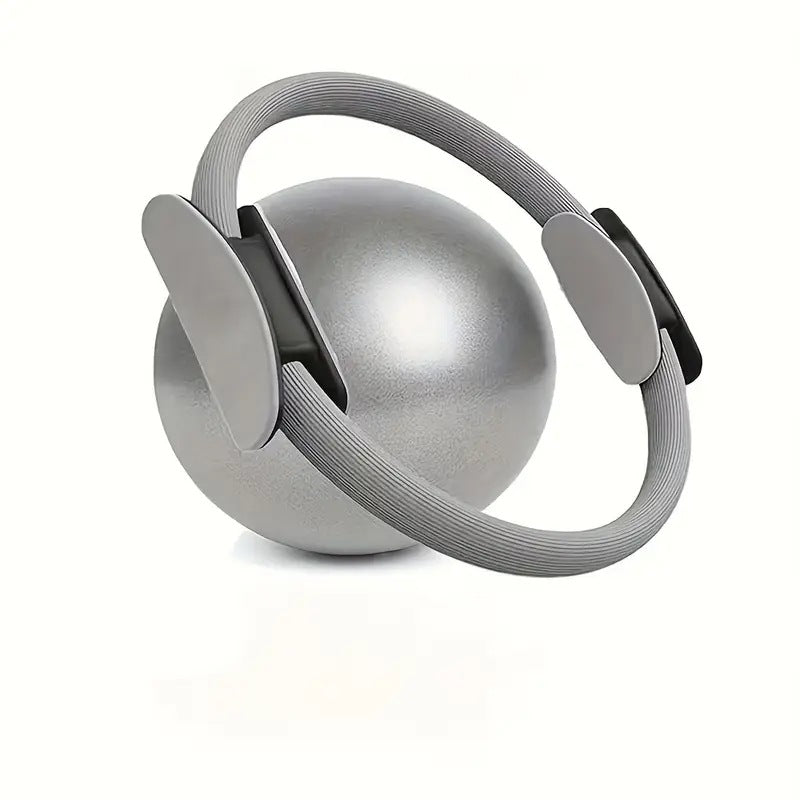 Grey Professional Pilates Ring &amp; Yoga Ball Set - Multipurpose Home Fitness Equipment for Whole-Body Core Training &amp; Pelvic Floor Strengthening