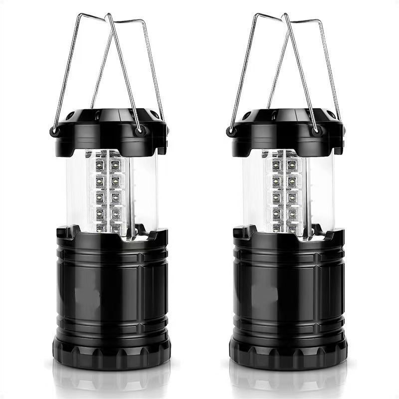 2-Pack 30LED Portable Handheld Collapsible Camping Lantern - Ultra-Bright 360° Emergency Tent Light for Hiking, Fishing &amp; Power Outages