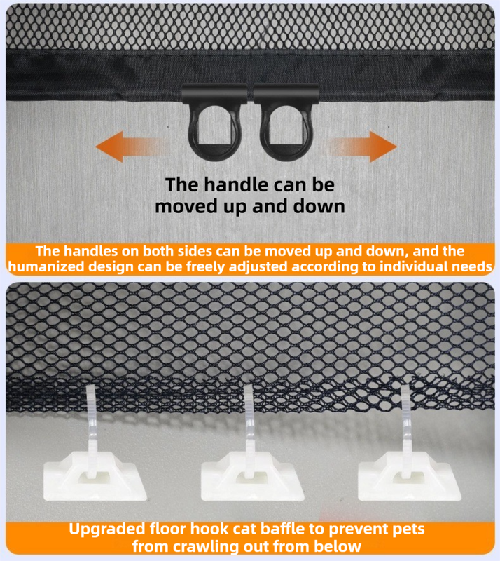 78X130CM Black Retractable Mesh Safety Gate for Pets & Babies - Scratch-Resistant Indoor/Outdoor Security Barrier, No-Drill Installation