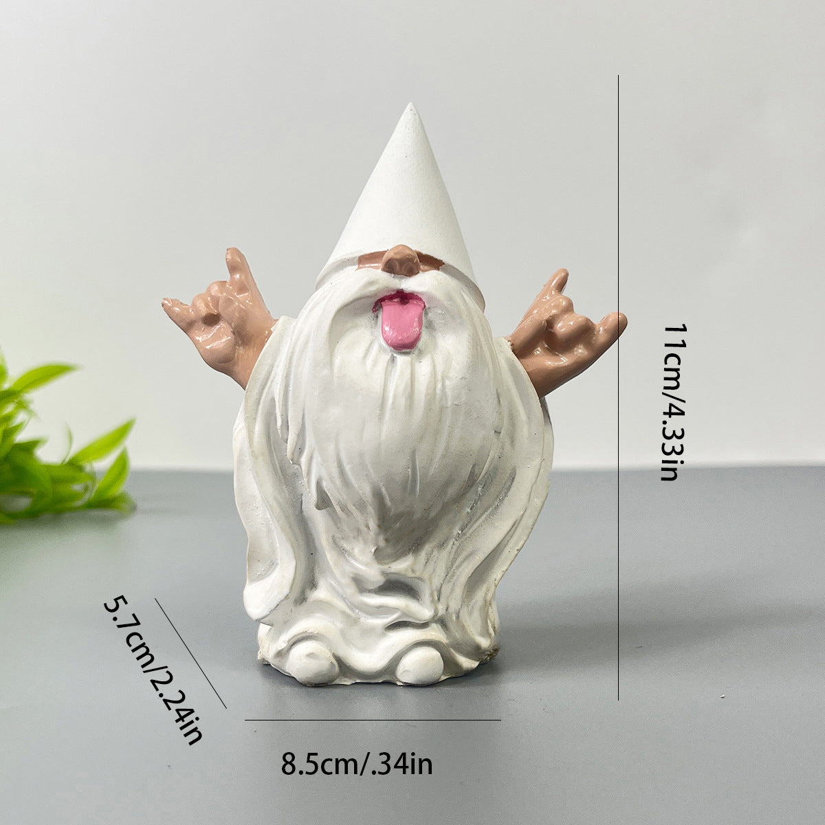 Naughty Garden Gnome Statue with Tongue Out - Funny Resin Dwarf Figurine for Yard & Patio