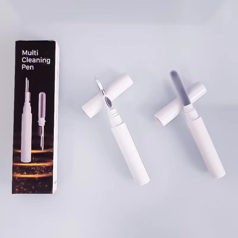 3-in-1 White Bluetooth Earbuds Cleaning Pen (2-Pack) - Soft Brush &amp; Metal Tip for Deep Crevice Cleaning