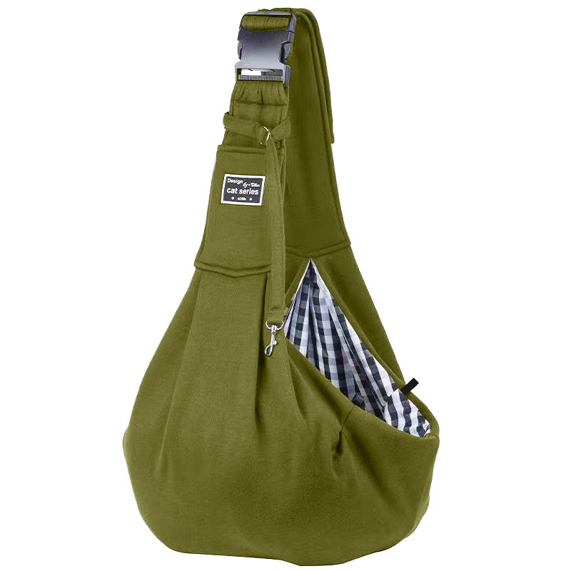 Green Lightweight Breathable Pet Crossbody Bag with Adjustable Padded  Strap &amp; Reversible Double-Sided Design