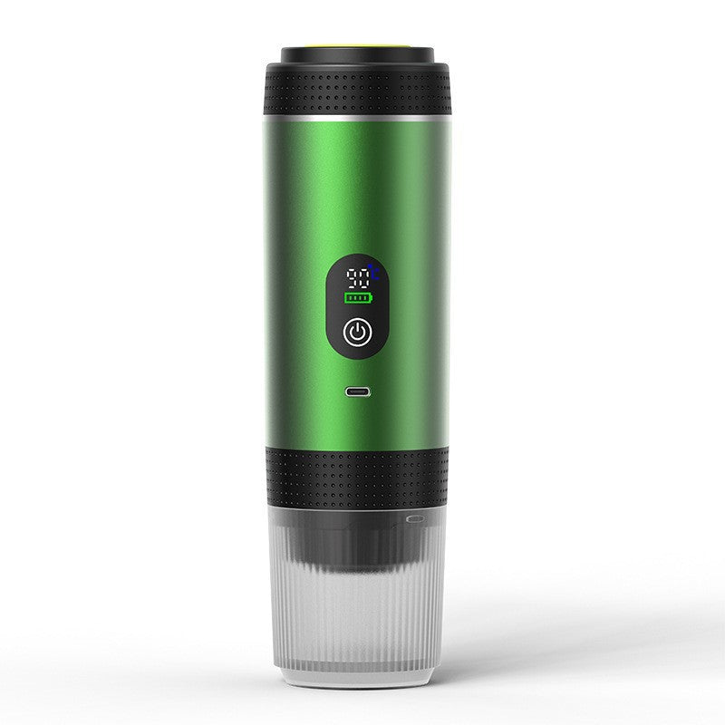 Green 3-in-1 Portable Espresso Maker with Self-Heating and One-Touch Cold Hot Brew - Smart Digital Display &amp; 20Bar High Pressure for Rich Crema