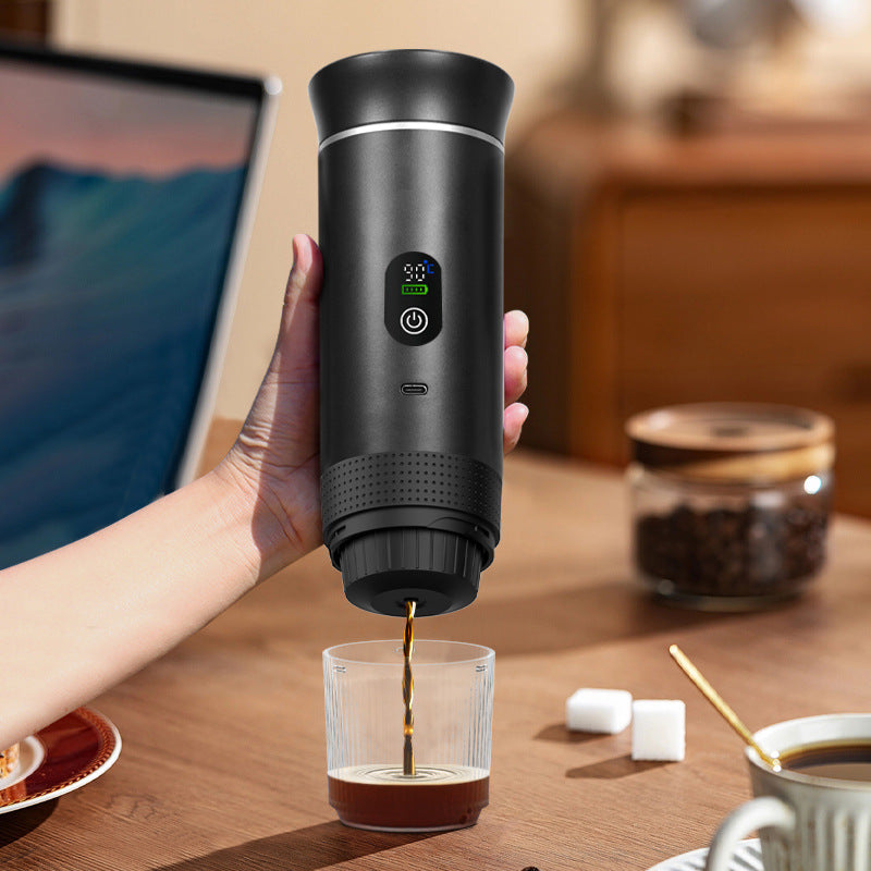 Sliver 3-in-1 Portable Espresso Maker with Self-Heating and One-Touch Cold Hot Brew - Smart Digital Display & 20Bar High Pressure for Rich Crema