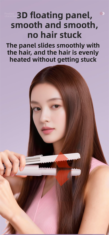 Green 2-in-1 Wireless Hair Styler with 4 Temperature Settings, Dual Anti-Scalding & Cap - 3D Ceramic Heating Brush with Essential Oil Coating