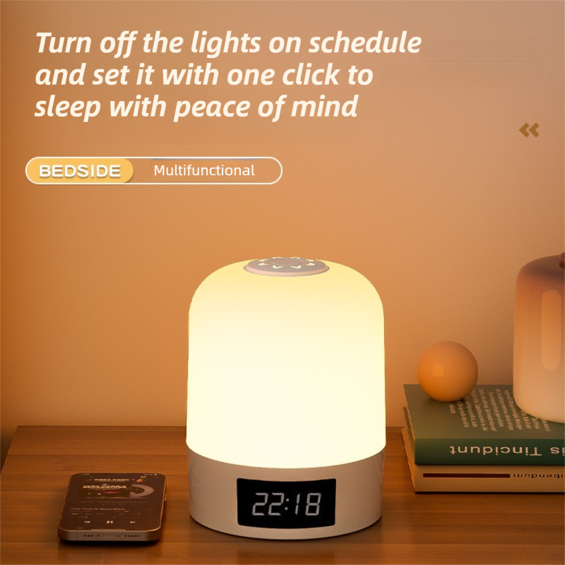 Smart Digital Clock Night Light - Remote Dimmable Bedside Lamp & Sleep Aid for Nursery, Feeding & Bedroom (K2022)