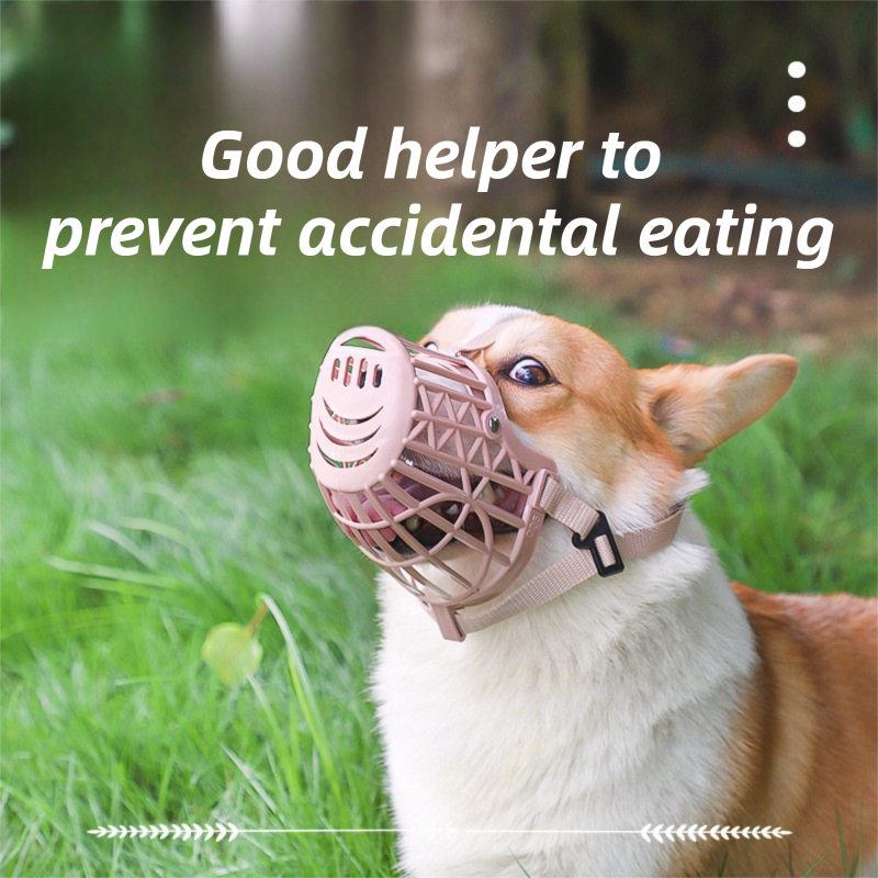 Anti-Biting & Anti-Foraging Dog Muzzle - Breathable & Soft TPE Safety Mask with Secure Straps (#3 Fits 10kg )