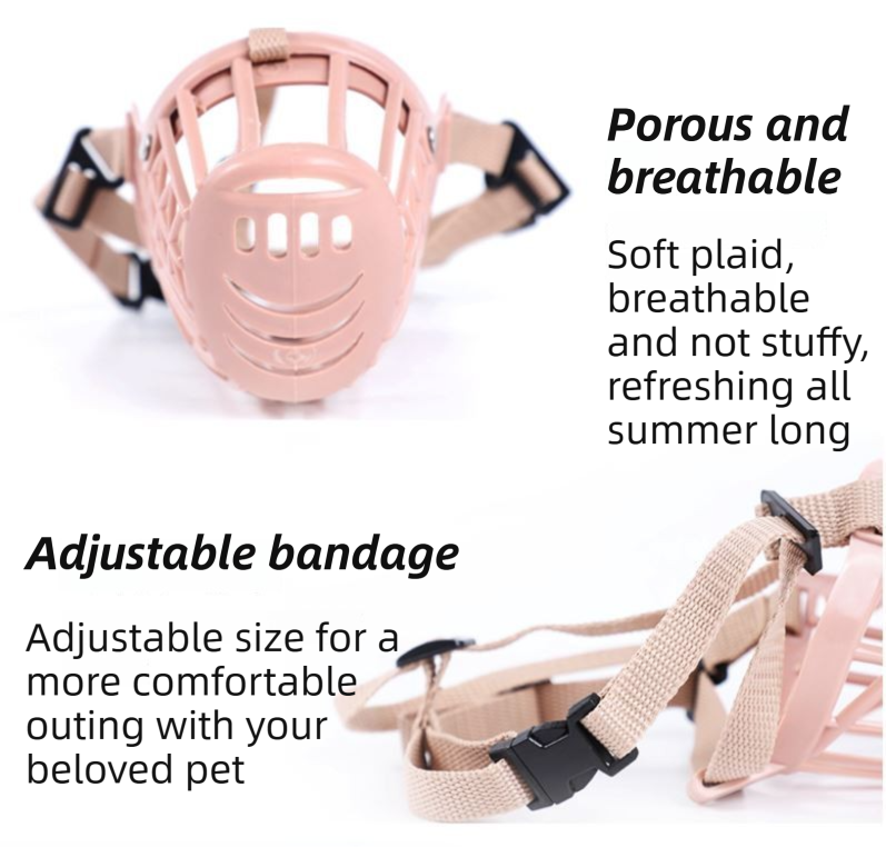 Anti-Biting & Anti-Foraging Dog Muzzle - Breathable & Soft TPE Safety Mask with Secure Straps (#4 Fits 15kg )