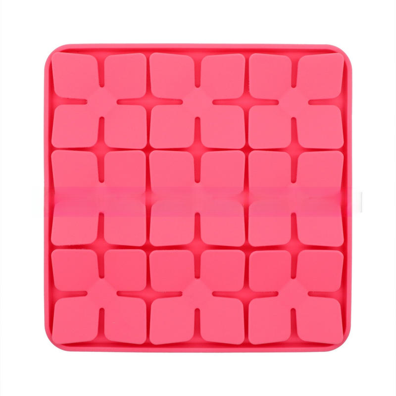 Pink Food-Grade Silicone Pet Lick Mat for Perfect Distraction - 3D Textured Slow Feeder &amp; Dental-Cleanner with Powerful Suction