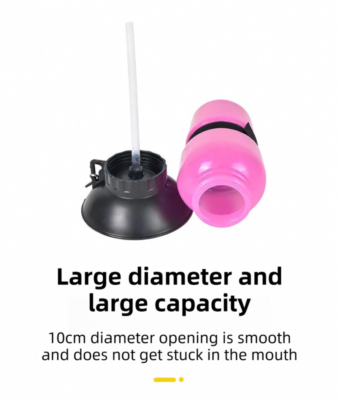 Pink 500ML Portable Pet Dog Water Bottle with 10cm Wide Bowl - Leakproof Travel Drinker for Outdoor Walking and Hiking