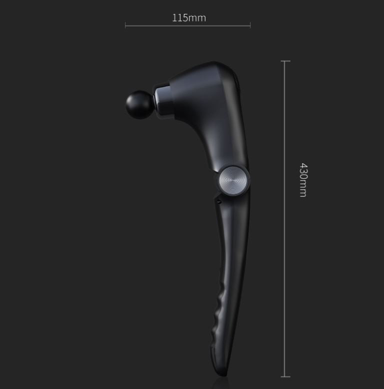 Black-Rosegold Foldable Percussion Massage Gun with Hot Cold Compress & 10 Heads - 9 Speed Levels and High Frequency Vibration Full Body Muscle Relaxer