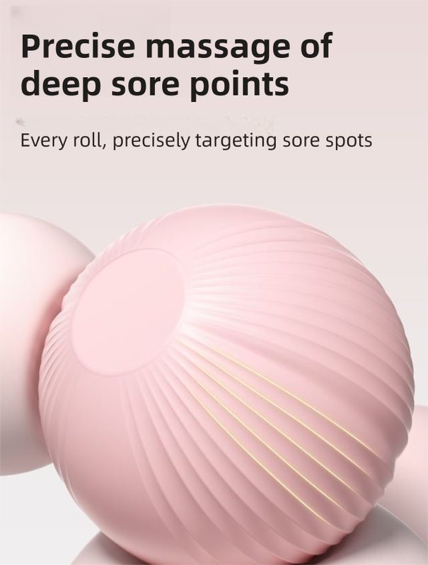 Purple Compact 6-Wheel Handheld Massager - Smooth & Silent, Deep Tissue Muscle Relaxer for Yoga Fitness and Home Recovery