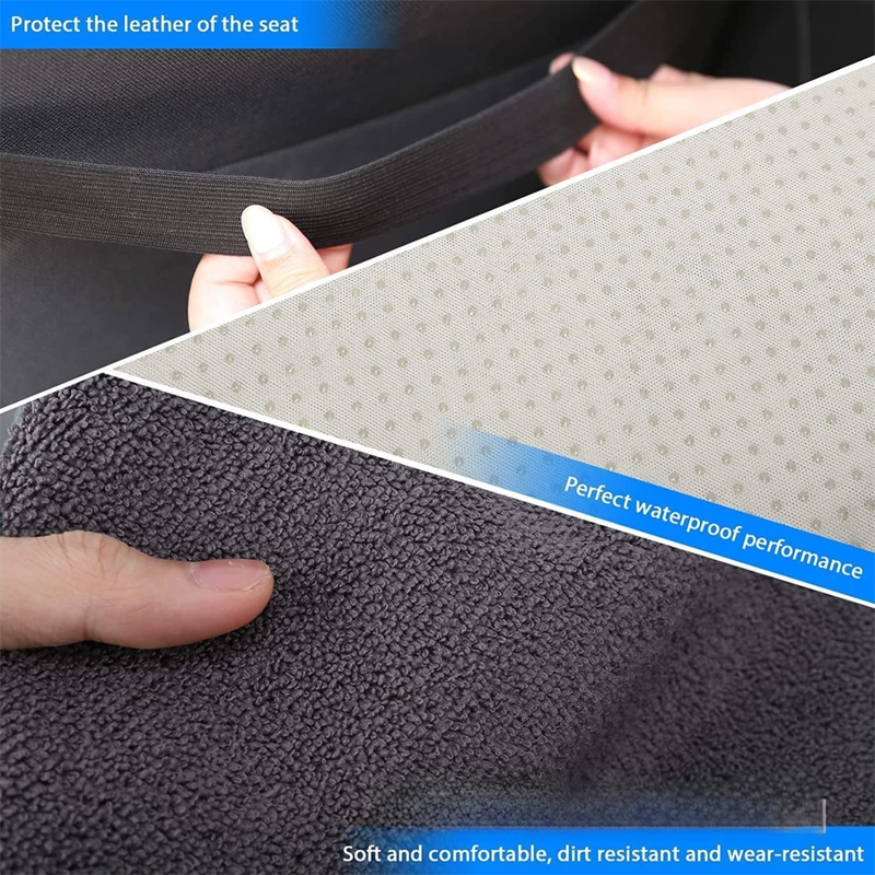 Beige Waterproof Towel Car Single Seat Cover - Universal Non-Slip Sweat-Absorbent Bucket Seat Protector for Gym Fitness and Beach