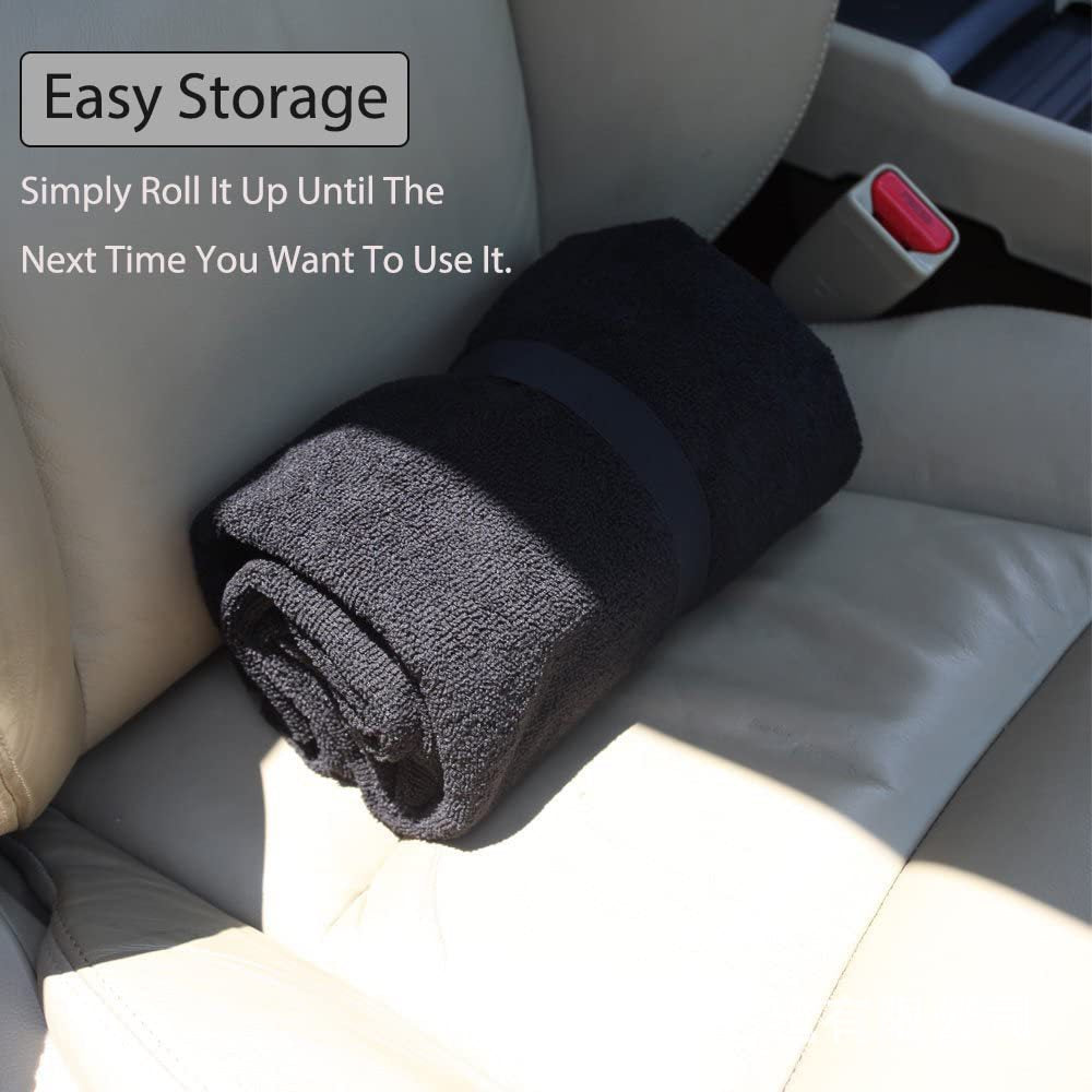 Mint Waterproof Towel Car Single Seat Cover - Universal Non-Slip Sweat-Absorbent Bucket Seat Protector for Gym Fitness and Beach
