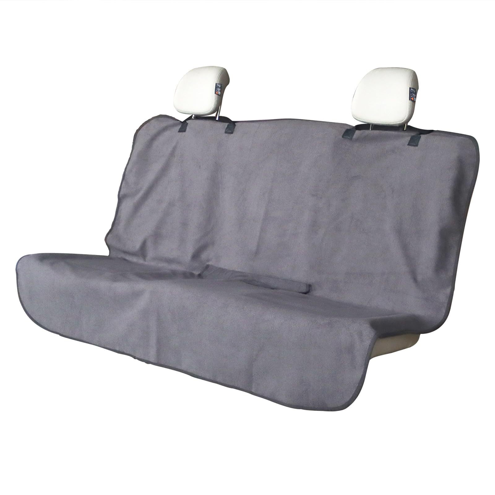 Grey Waterproof Towel Car Back Seat Cover - Universal Non-Slip Sweat-Absorbent Bucket Seat Protector for Gym Fitness and Beach