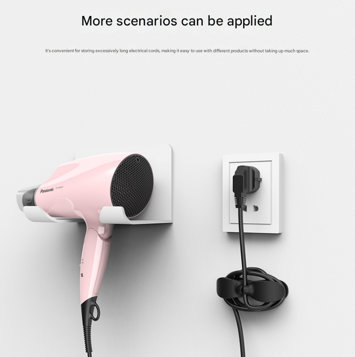 6-Piece White Flexible Silicone Cord Organizer for Curved & Flat Appliance - Drill-Free Tangle-Free Cable Winder & Plug Holder