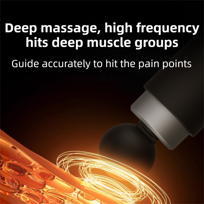 Black Grey Mini Hot Cold Massage Gun with10 Heads - 6 Intensity Dual Thermal Therapy Deep Muscle Reliever for Gym Fitness Recovery