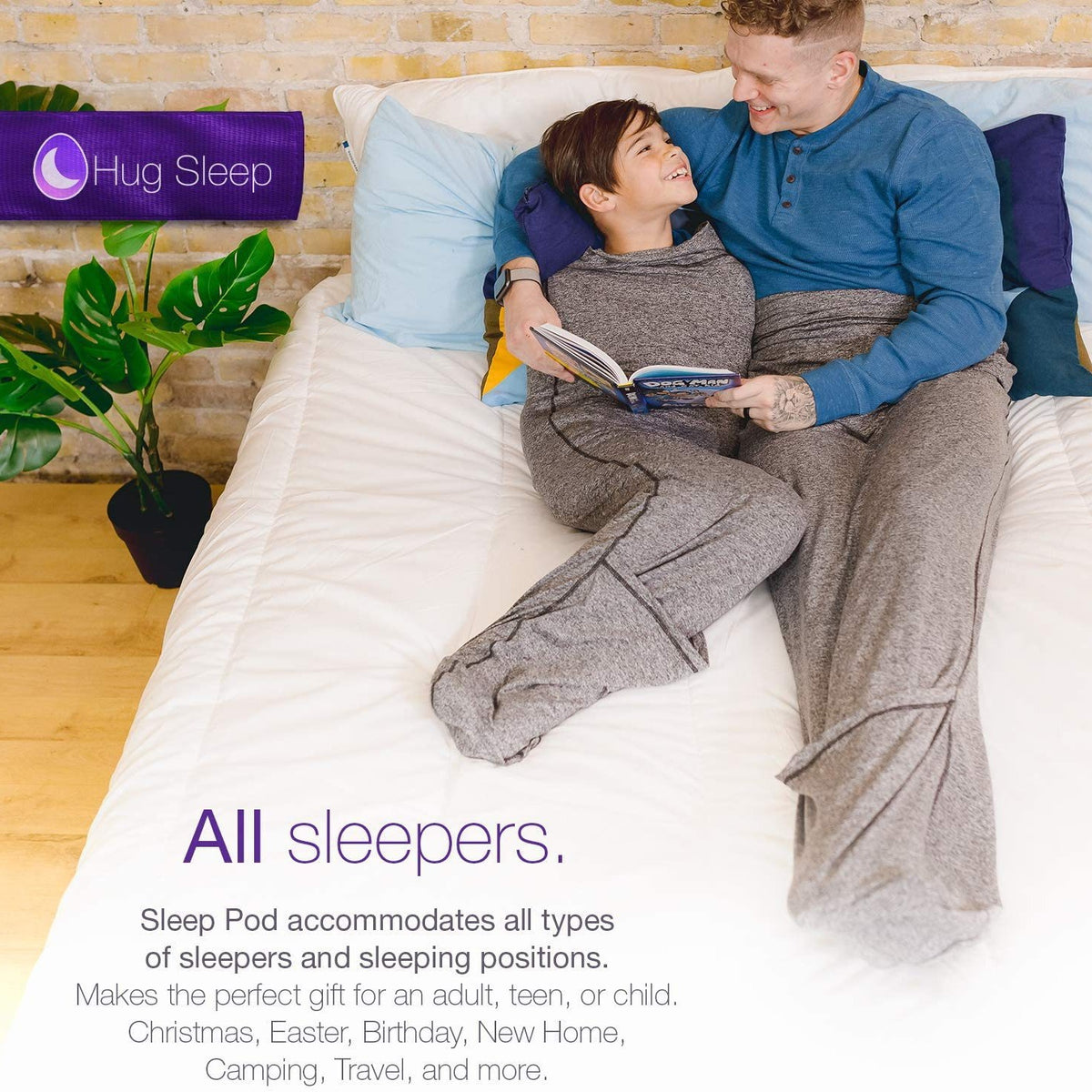 Soft Fleece Wearable Shark Sleeping Bag - Thickened Anti-Kick Warm Onesie and Mobile Sleep Cabin for Kids (L 150x50CM)