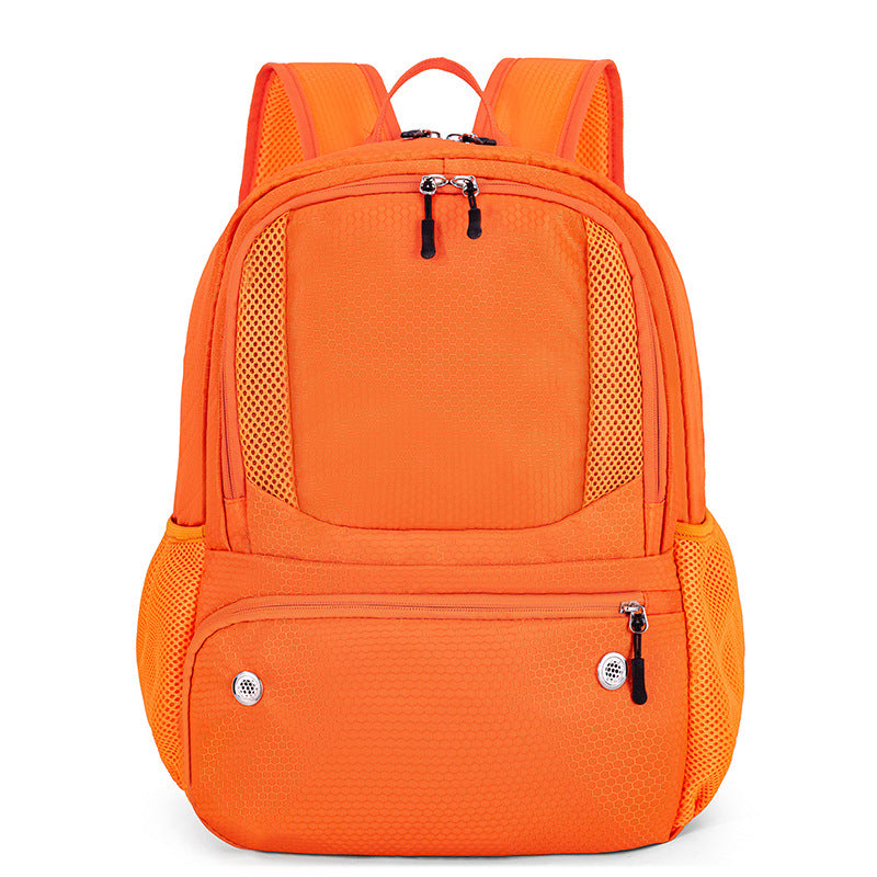 24L High-Capacity Orange Basketball Backpack with Shoe Compartment &amp; Dedicated Ball Zone - Waterproof &amp; Durable Oxford Training Bag