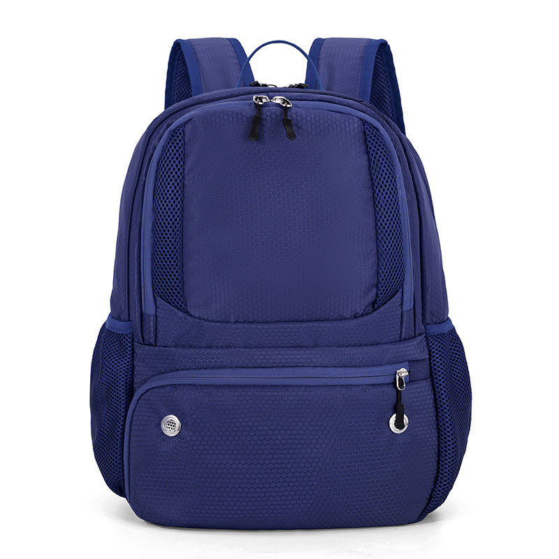 24L High-Capacity Dark Blue Basketball Backpack with Shoe Compartment &amp; Dedicated Ball Zone - Waterproof &amp; Durable Oxford Training Bag