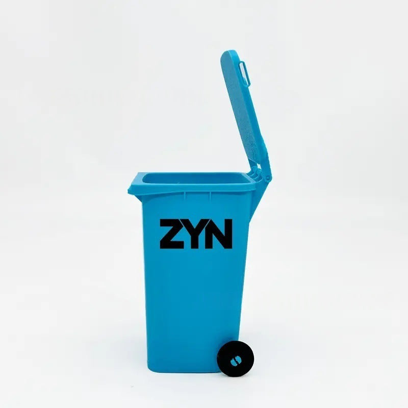 Light Blue Mini Zyn Bin Desk Simulation Trash Can - Novelty Desktop Decor & Storage Box
