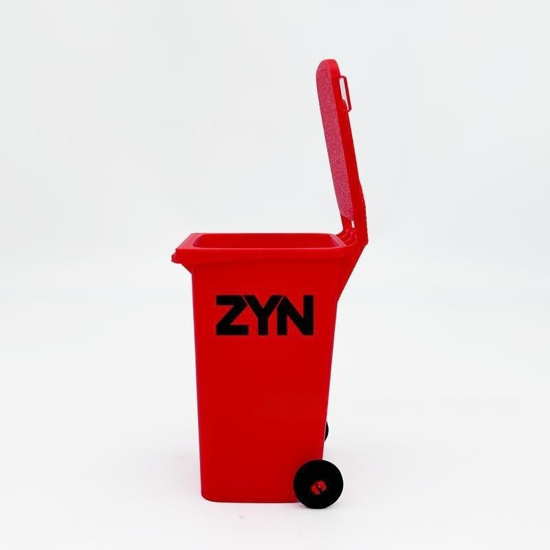 Red Mini Zyn Bin Desk Simulation Trash Can - Novelty Desktop Decor &amp; Storage Box